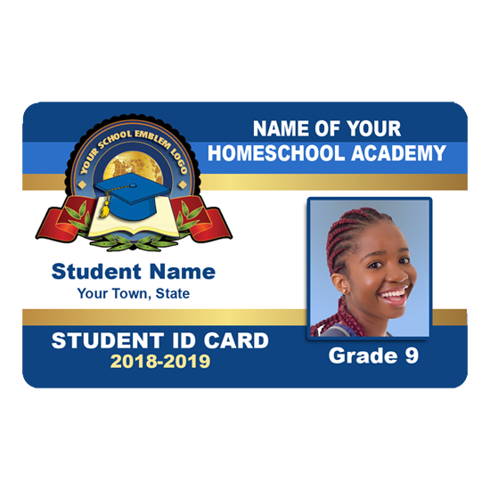Student ID Card – Flag | ID Cards for Homeschool